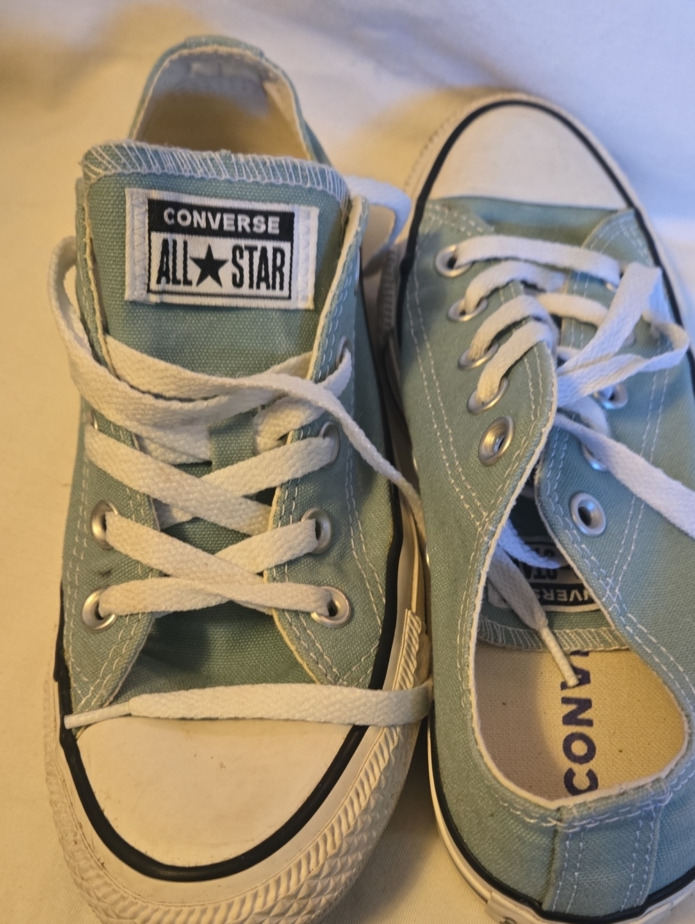 Converse Kids Mint Green Low Top Sneakers